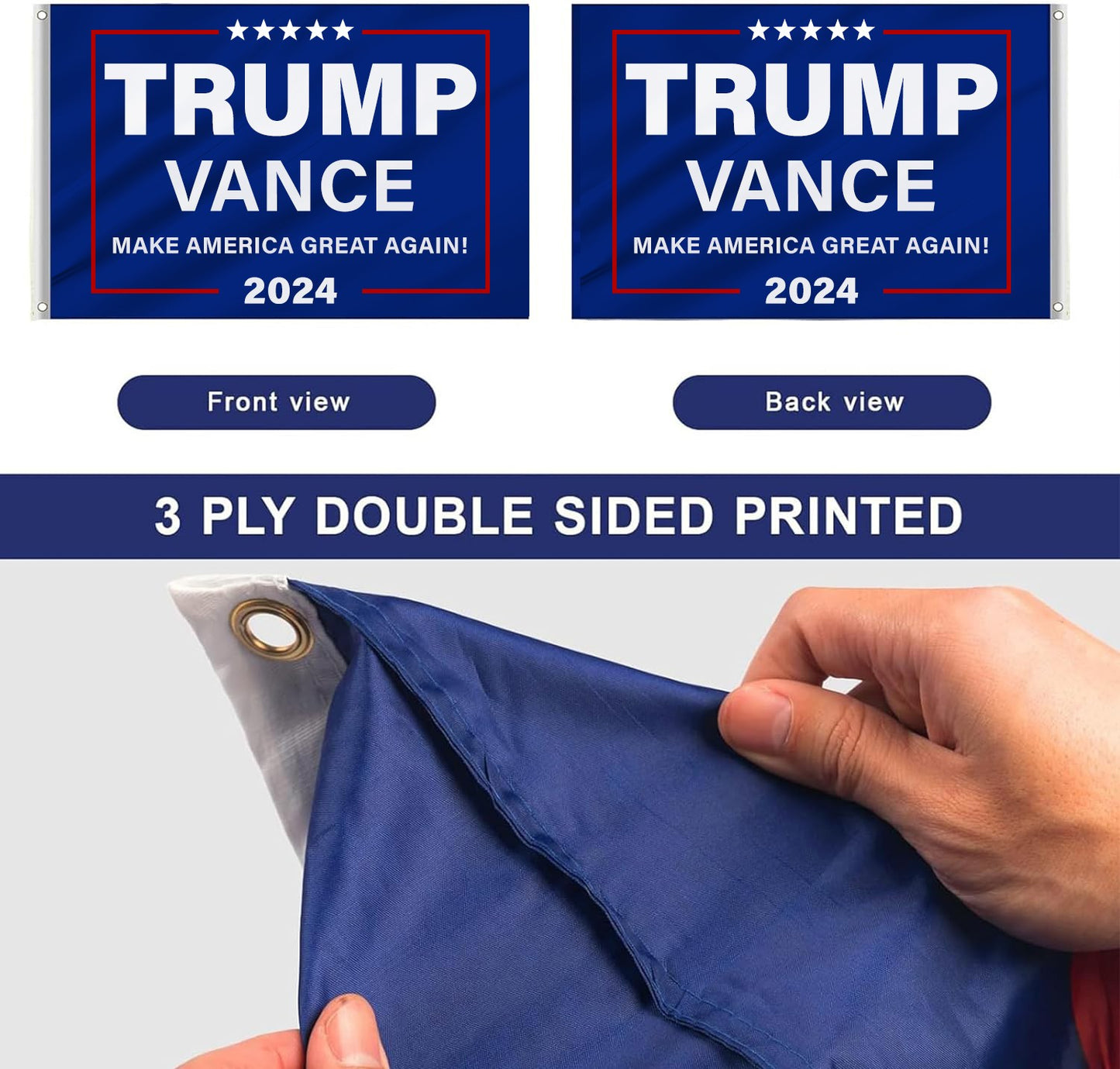 Trump Vance 2024 Make America Great Again Flag